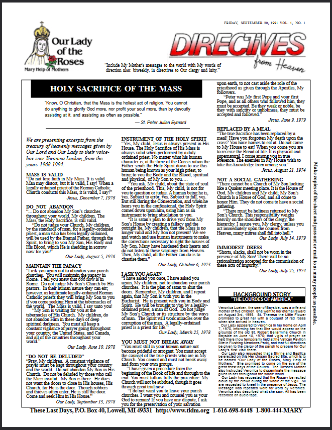 Complete set of Directives from Heaven