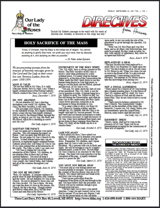 Complete set of Directives from Heaven