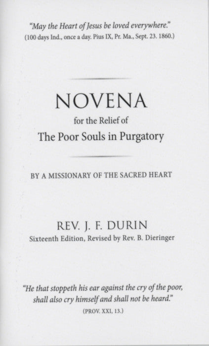 Novena for the Relief of the Poor Souls in Purgatory