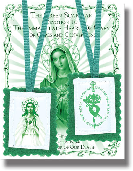 Green Scapular with Cord
