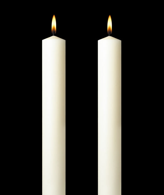 Blessed Beeswax Candles (2) - 5 inch