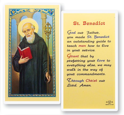 St. Benedict Holy Card