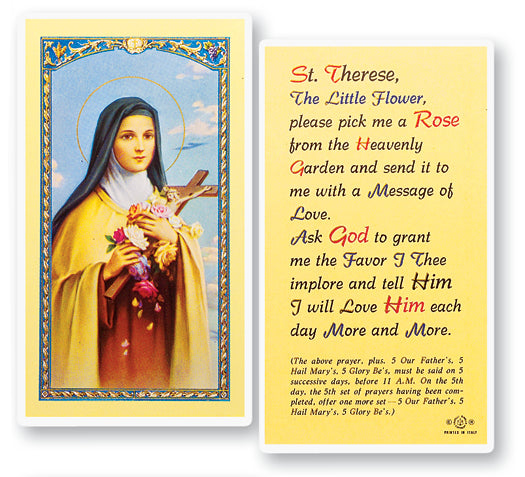 St. Theresa Holy Card