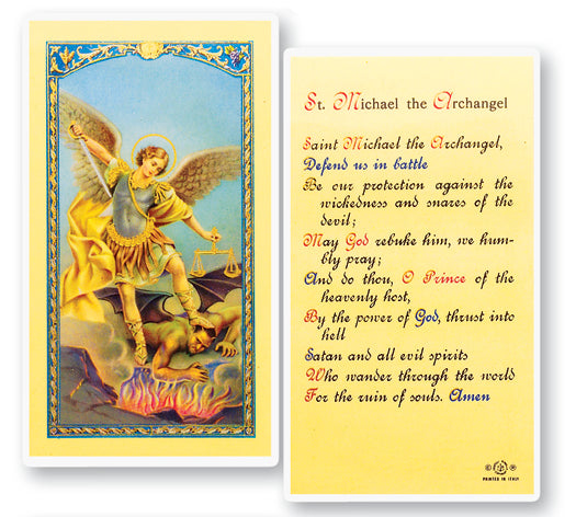 St. Michael Holy Card