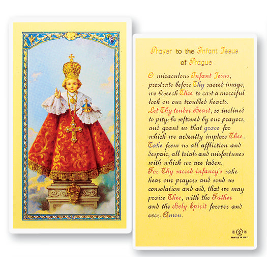 Infant of Prague Holy Card