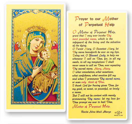 Perpetual Help Holy Card