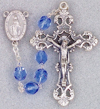 Sapphire Aurora Borealis Rosary